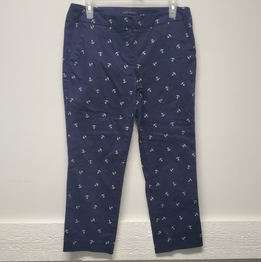 Anchor Print Capri Pants